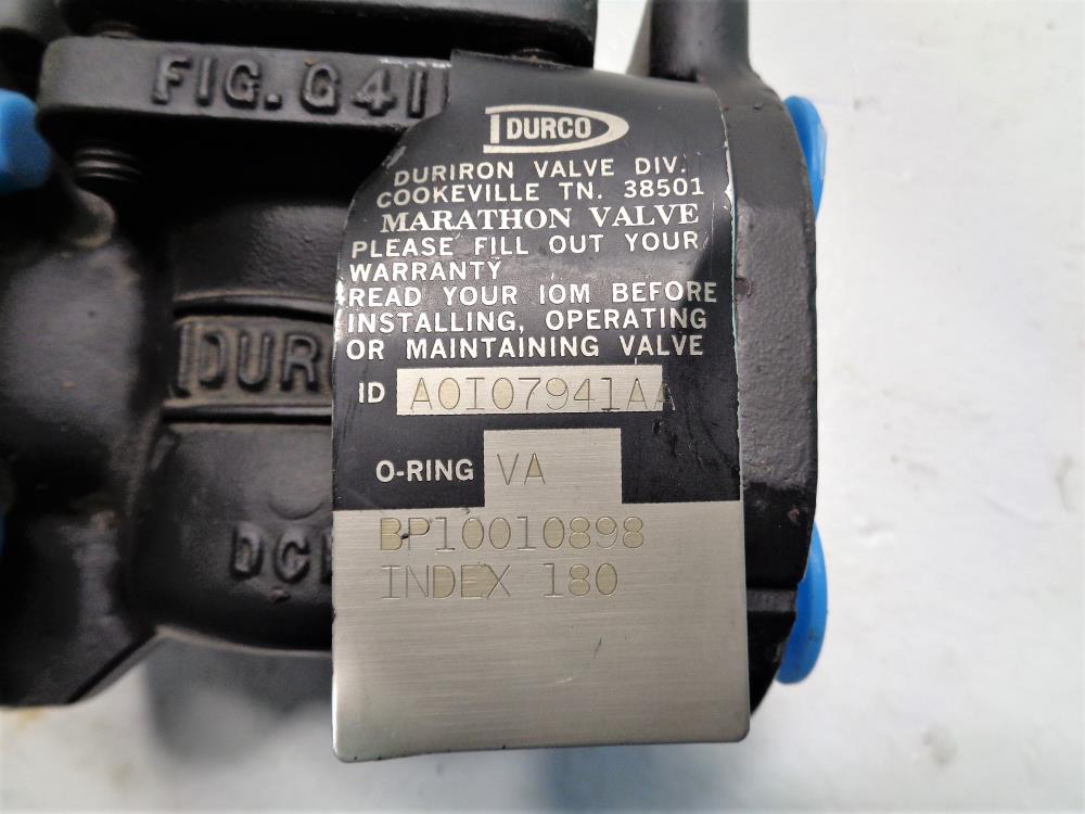 Durco 1" 150# Plug Valve, Ductile Iron, G411